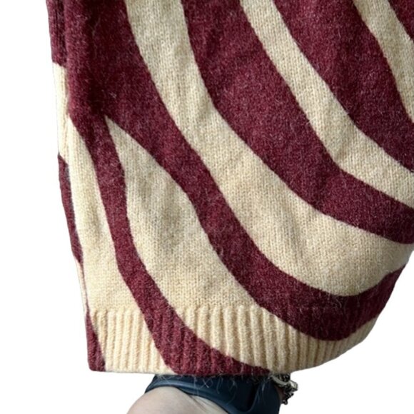 Zara Zebra Print Jacquard Knit Mini Dress Long Sleeve Size Small Wool blend NWOT - Picture 8 of 14